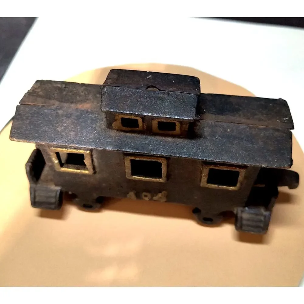 586. Vintage Cast Iron Caboose #404 Train piece